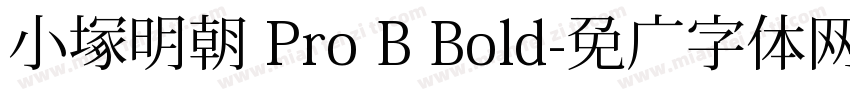 小塚明朝 Pro B Bold字体转换